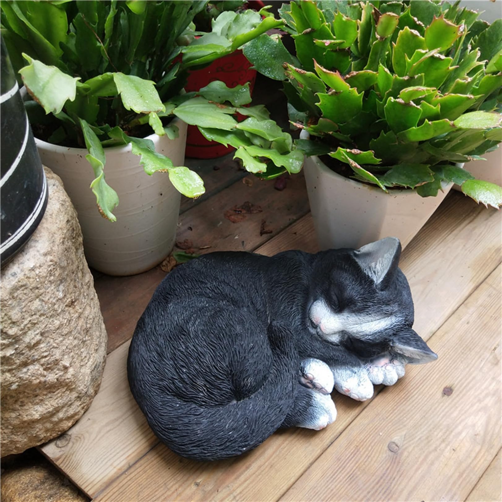 Amazon.co.jp: ガーデニング雑貨 猫 ガーデンオブジェ ねこ ネコ